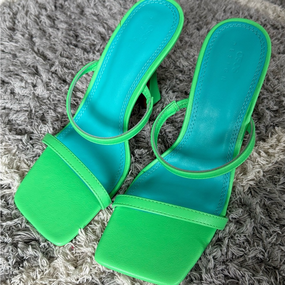 ASOS Green Heels with Modern Minimalist Design